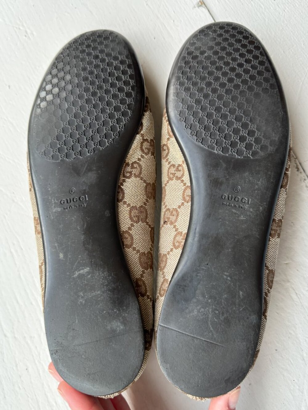 Gucci GG Monogram Canvas Ballet Flats - Size 8.5 - Picture 5 of 6